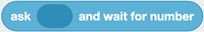 Ask and wait for number block