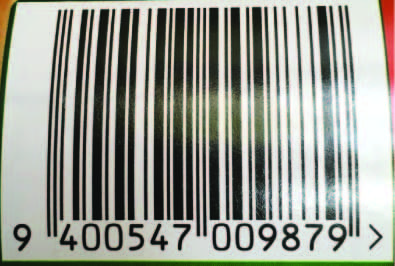 A barcode with the digits 9 400547 009879.