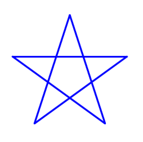 A 5 pointed star.